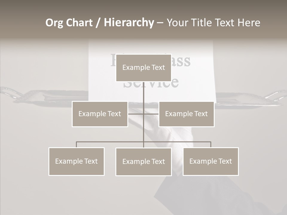 Waiter Present Hand PowerPoint Template