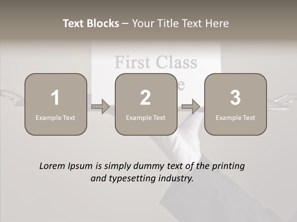 Waiter Present Hand PowerPoint Template