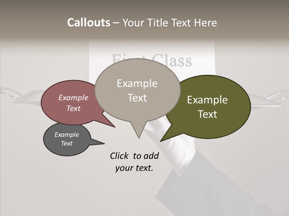 Waiter Present Hand PowerPoint Template