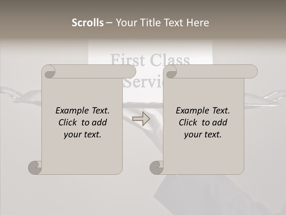 Waiter Present Hand PowerPoint Template