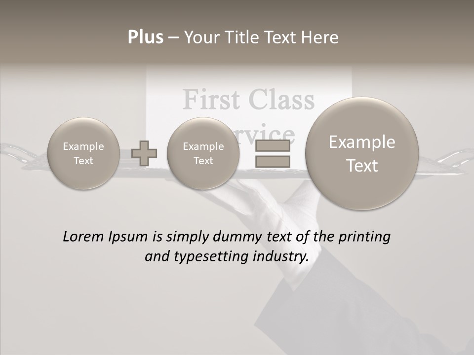 Waiter Present Hand PowerPoint Template