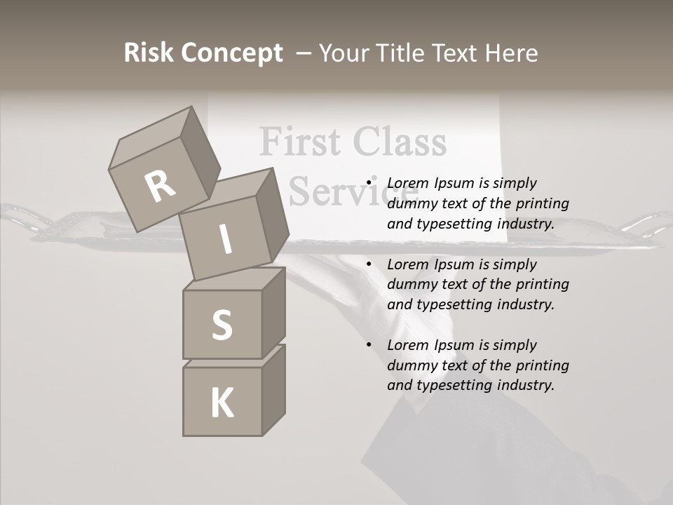 Waiter Present Hand PowerPoint Template