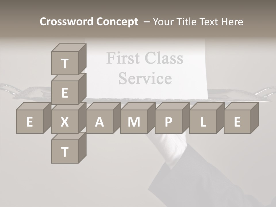 Waiter Present Hand PowerPoint Template