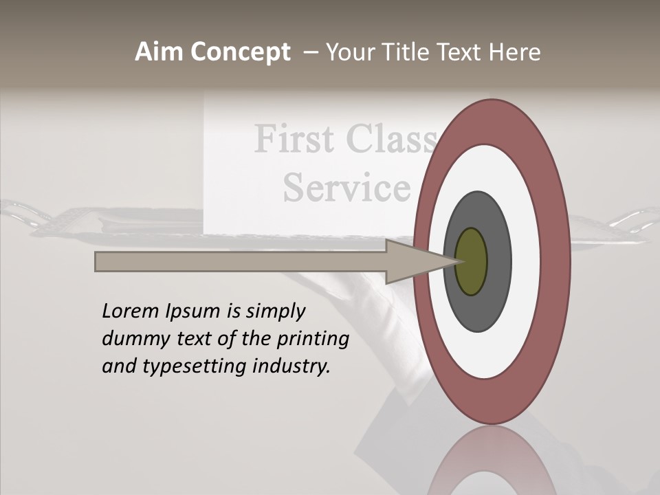 Waiter Present Hand PowerPoint Template