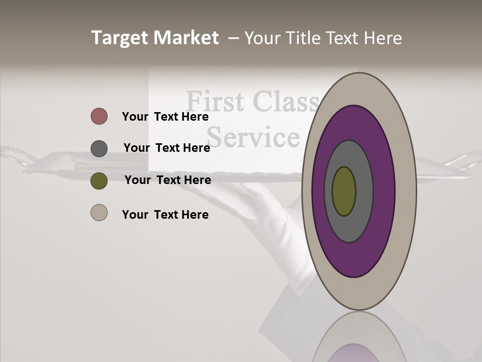 Waiter Present Hand PowerPoint Template