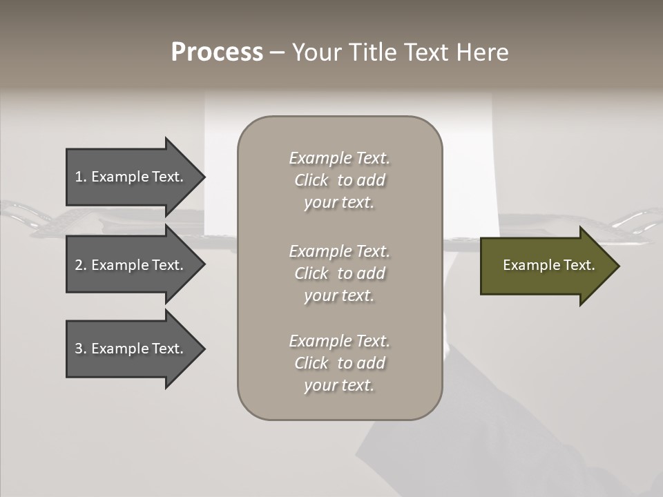 Waiter Present Hand PowerPoint Template