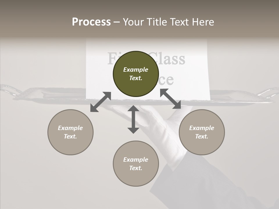 Waiter Present Hand PowerPoint Template