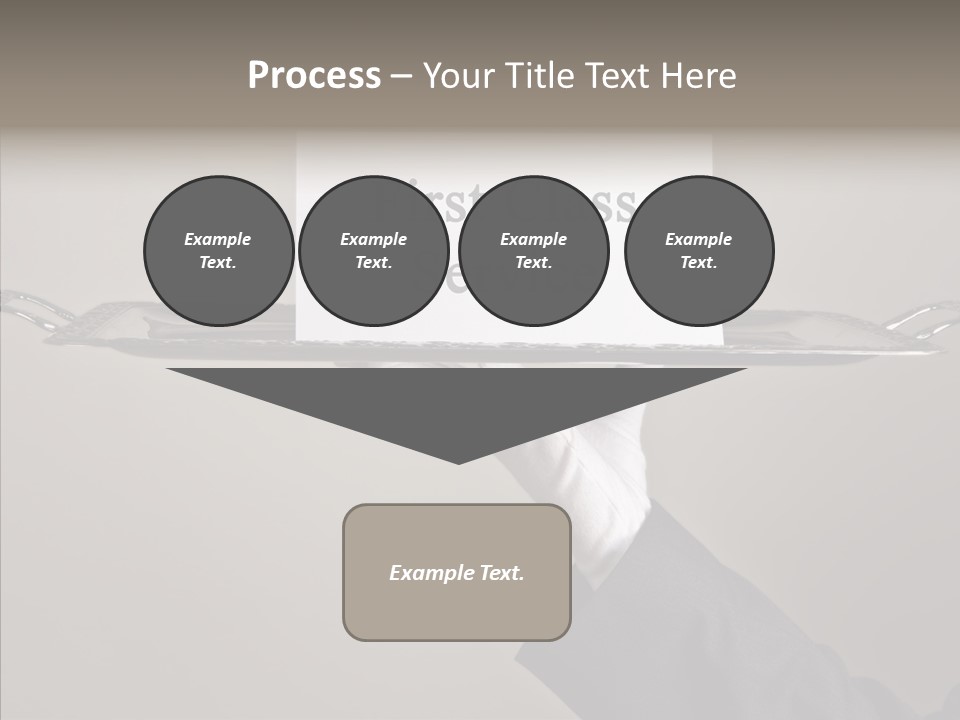 Waiter Present Hand PowerPoint Template