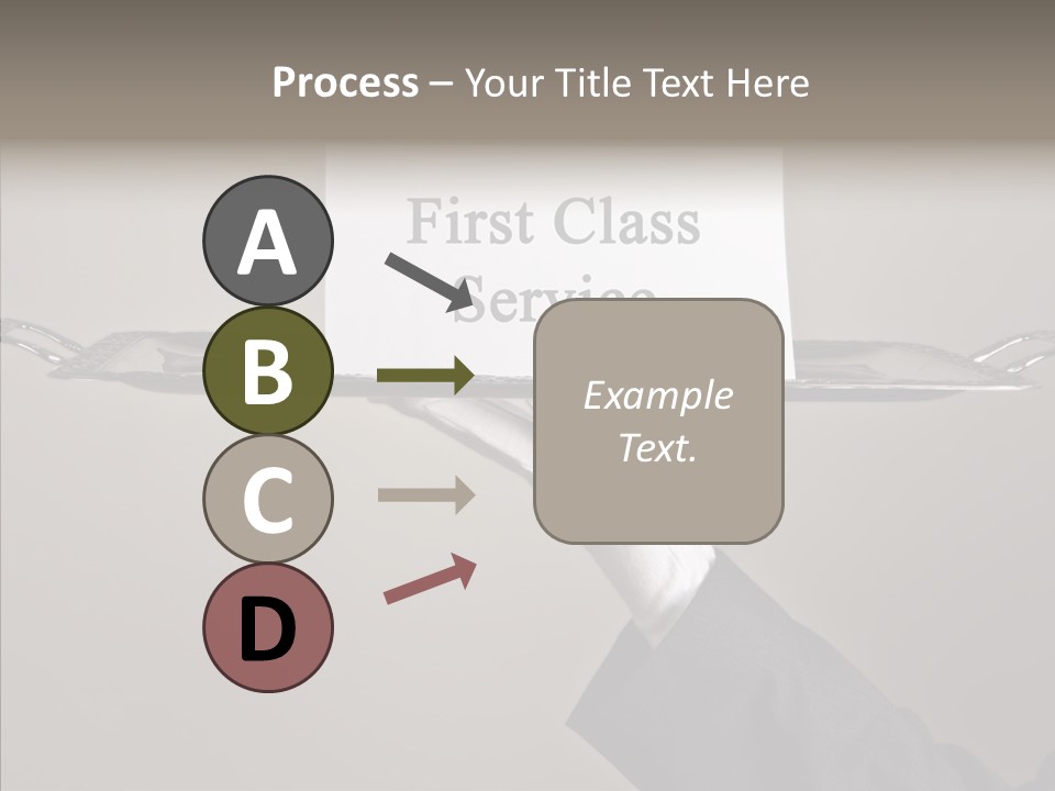 Waiter Present Hand PowerPoint Template