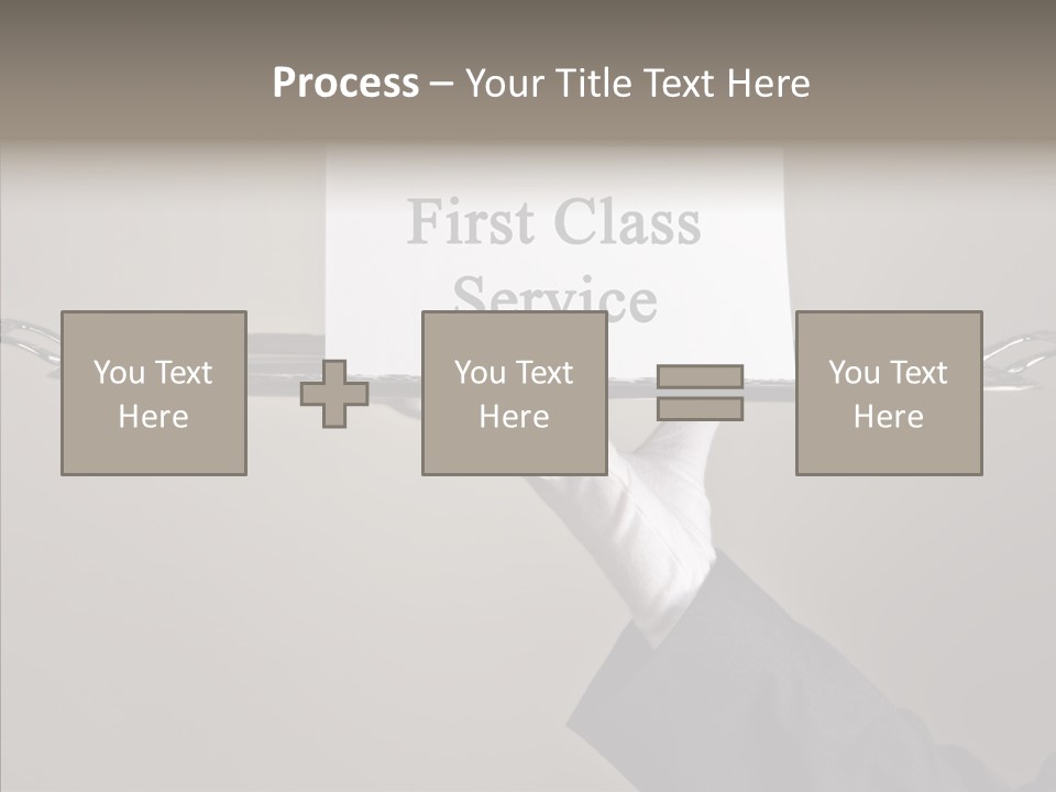 Waiter Present Hand PowerPoint Template