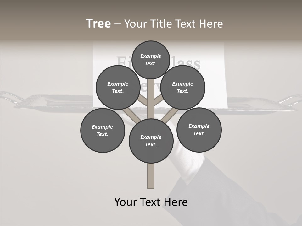 Waiter Present Hand PowerPoint Template