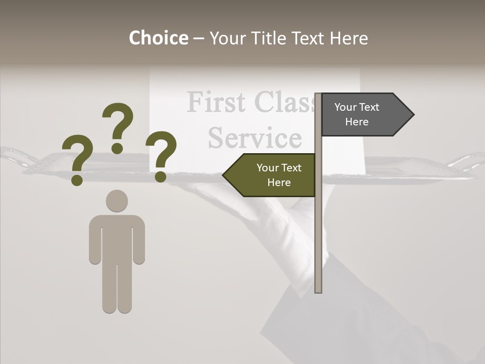 Waiter Present Hand PowerPoint Template