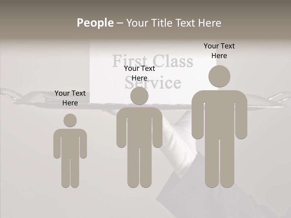 Waiter Present Hand PowerPoint Template