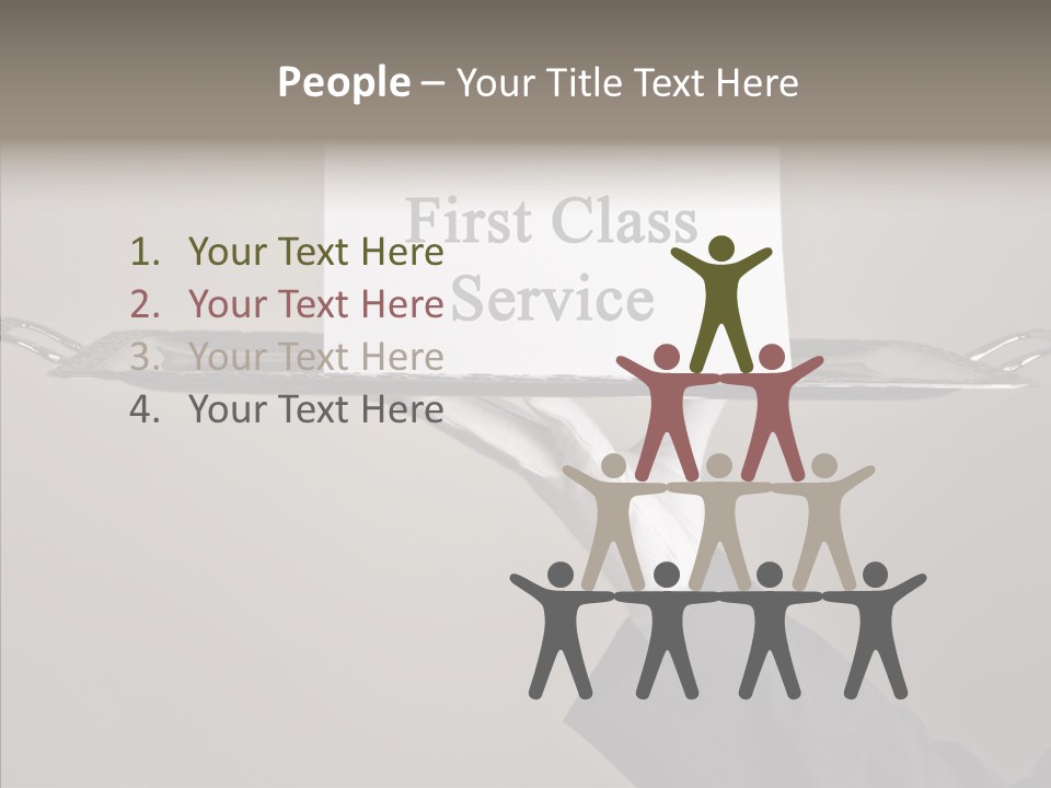 Waiter Present Hand PowerPoint Template