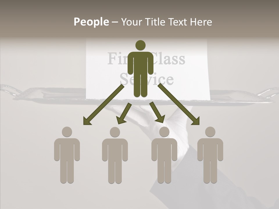 Waiter Present Hand PowerPoint Template