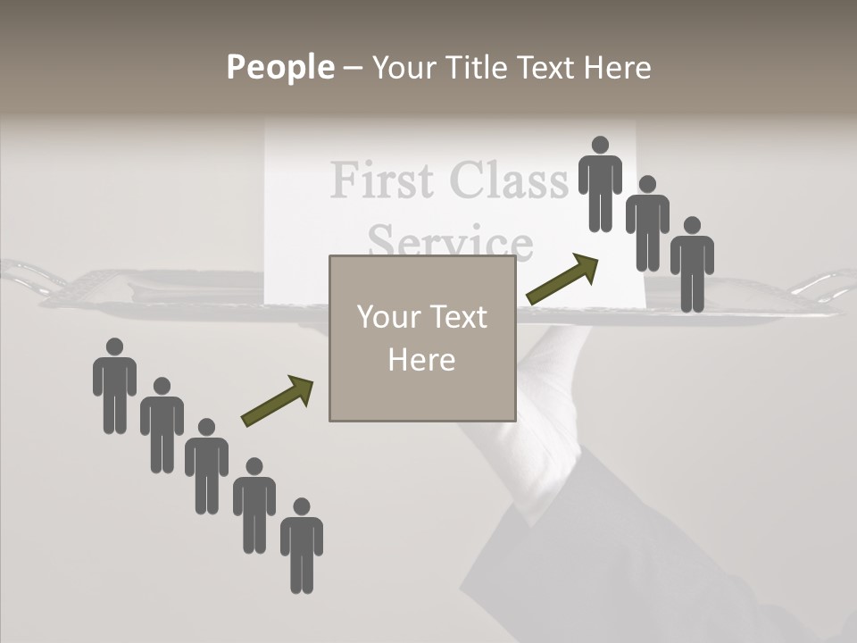 Waiter Present Hand PowerPoint Template