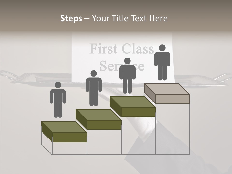 Waiter Present Hand PowerPoint Template