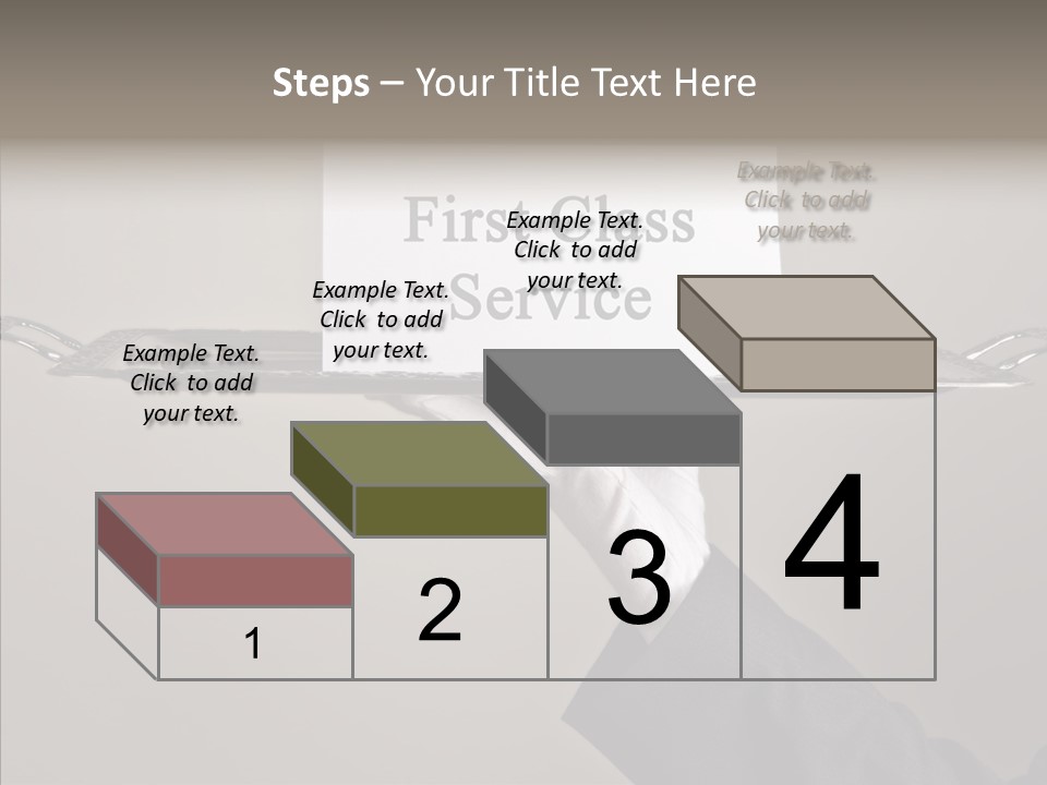 Waiter Present Hand PowerPoint Template