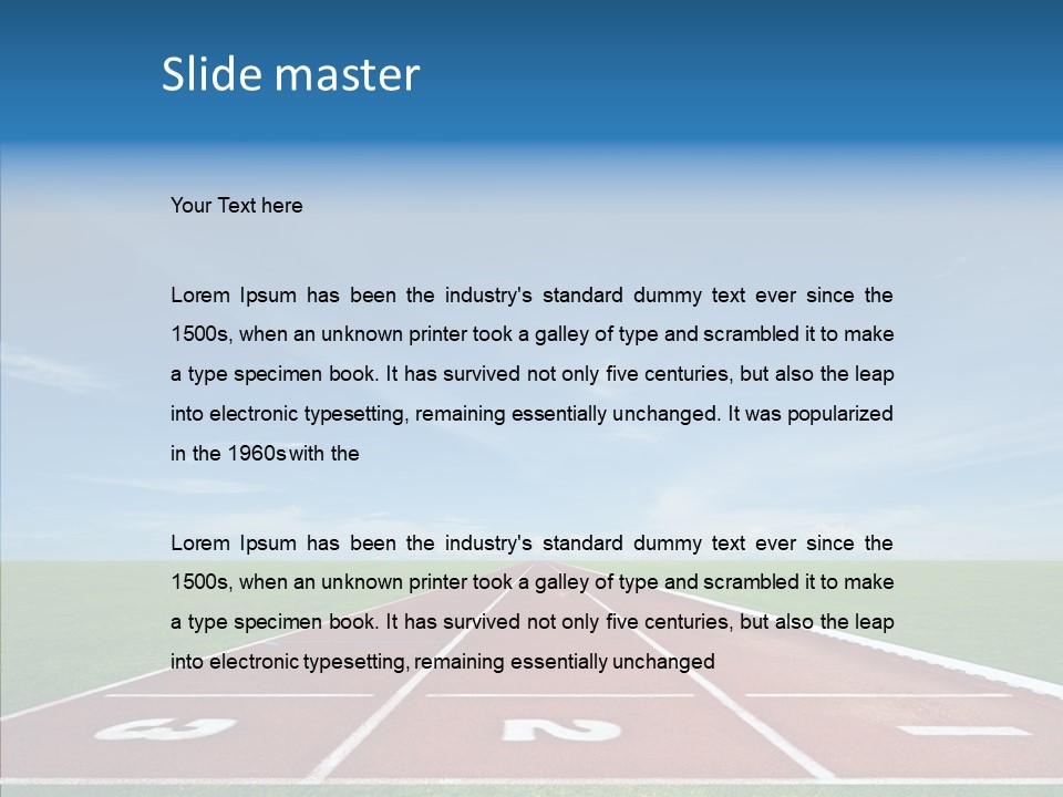 Running Line Contest PowerPoint Template
