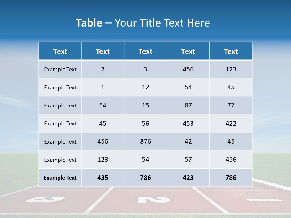 Running Line Contest PowerPoint Template