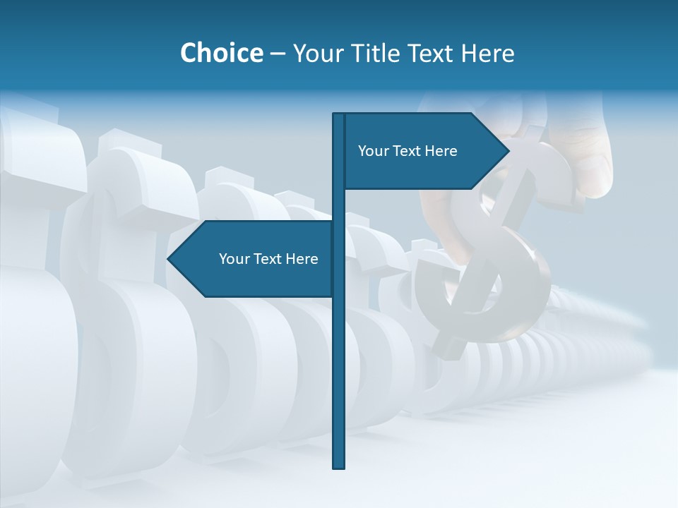 Red Pointer Choice PowerPoint Template