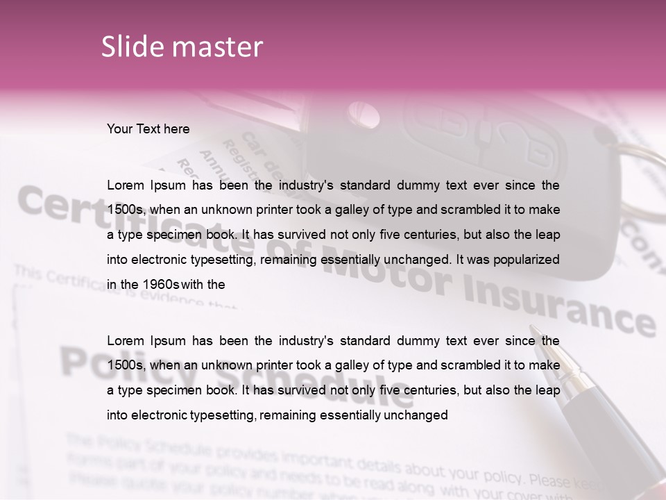 Schedule Paper Certificate PowerPoint Template