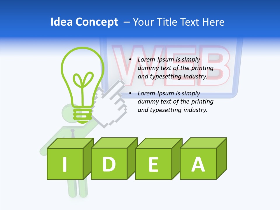 Red Pointer Choice PowerPoint Template