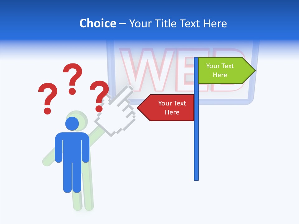 Red Pointer Choice PowerPoint Template