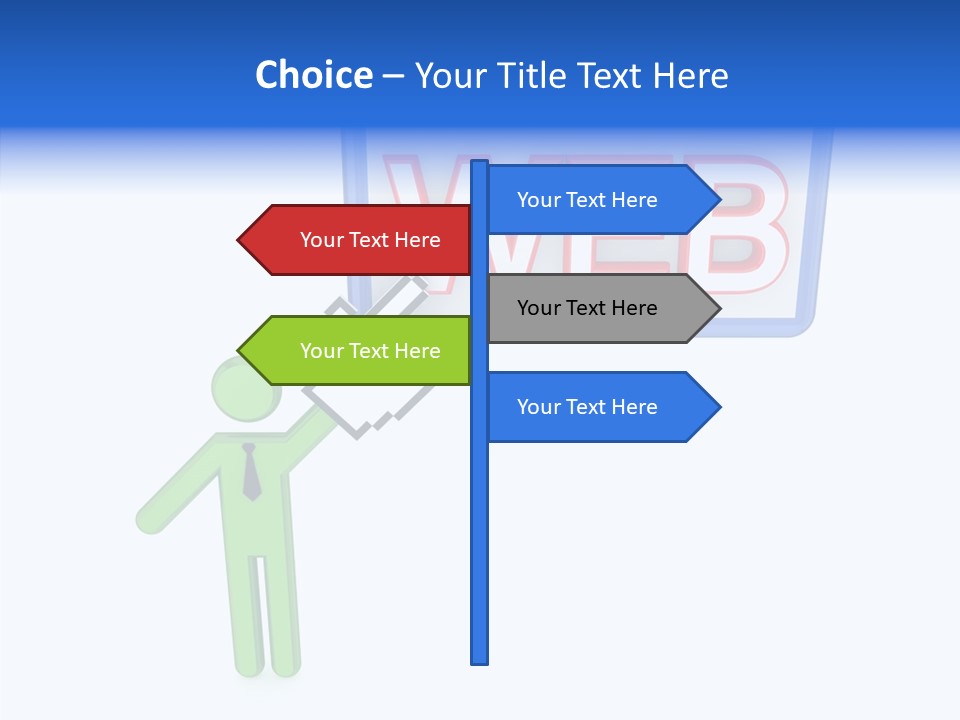 Red Pointer Choice PowerPoint Template