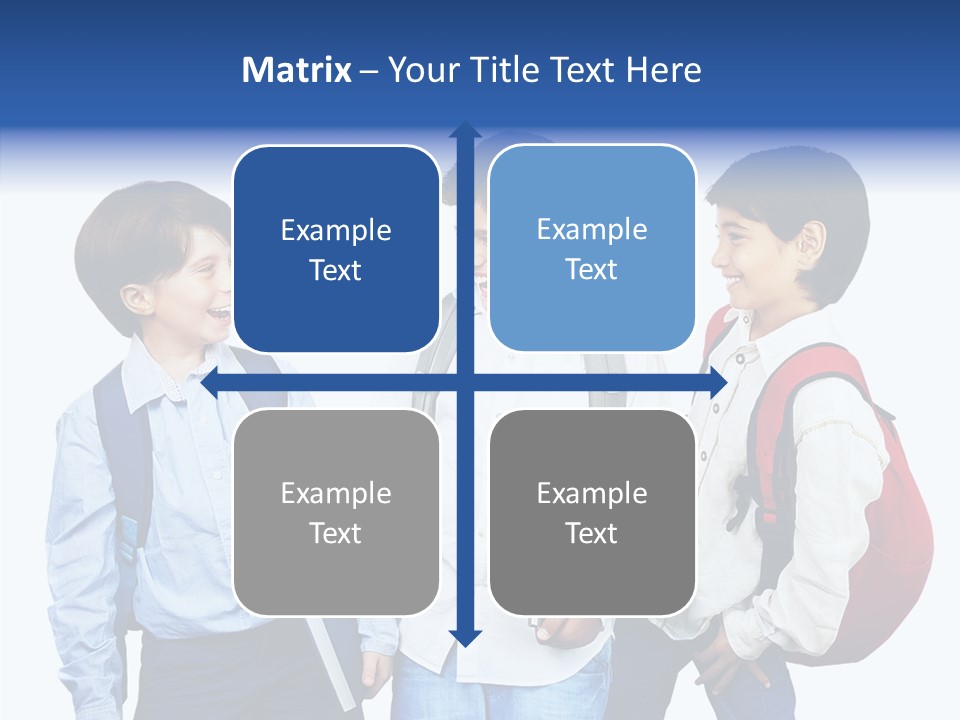 Laughing Schoolboy Isolated PowerPoint Template
