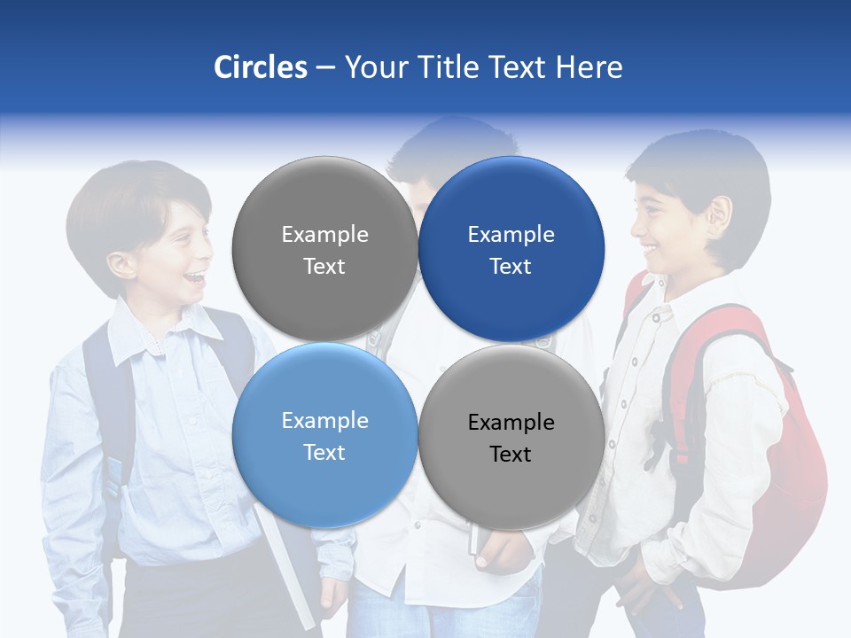 Laughing Schoolboy Isolated PowerPoint Template