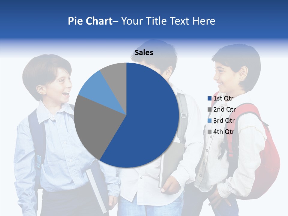 Laughing Schoolboy Isolated PowerPoint Template