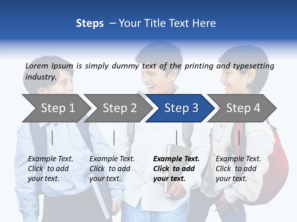 Laughing Schoolboy Isolated PowerPoint Template