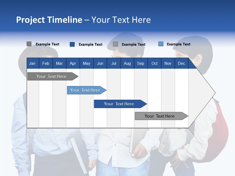 Laughing Schoolboy Isolated PowerPoint Template