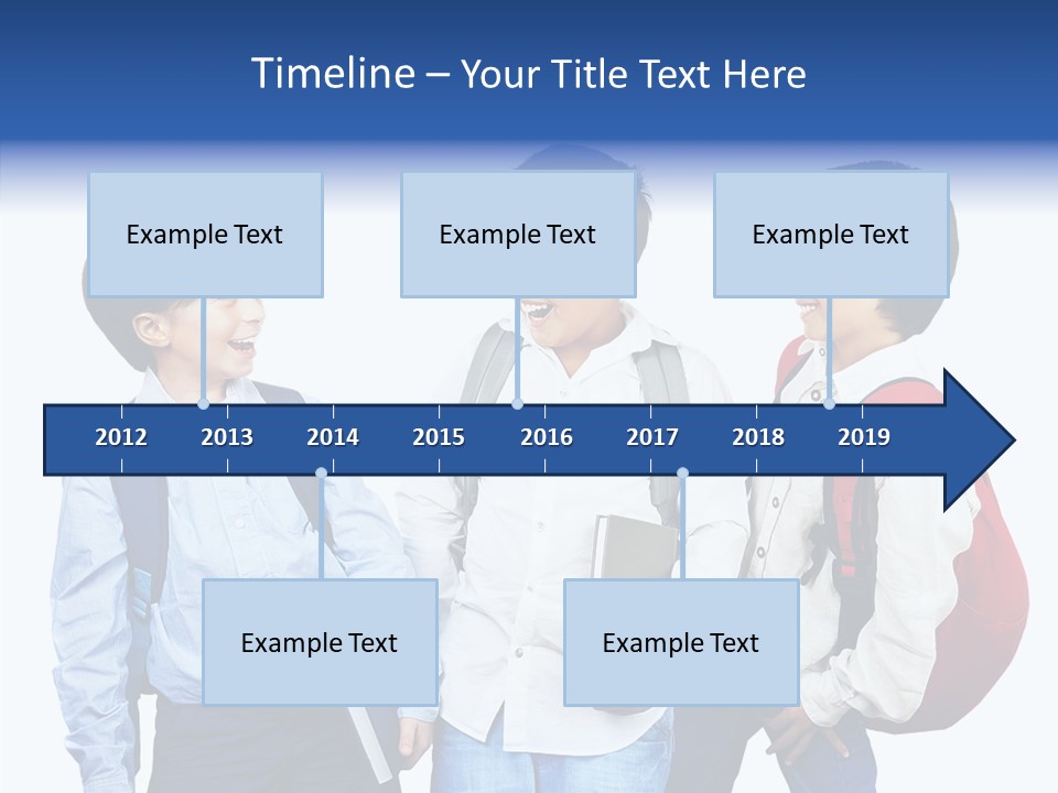 Laughing Schoolboy Isolated PowerPoint Template
