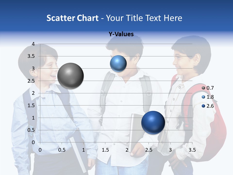 Laughing Schoolboy Isolated PowerPoint Template