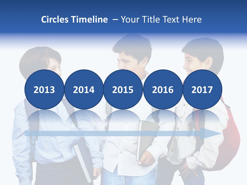 Laughing Schoolboy Isolated PowerPoint Template