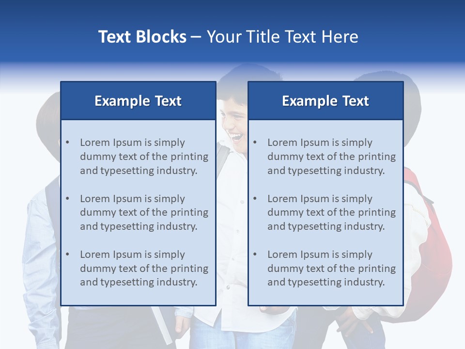 Laughing Schoolboy Isolated PowerPoint Template