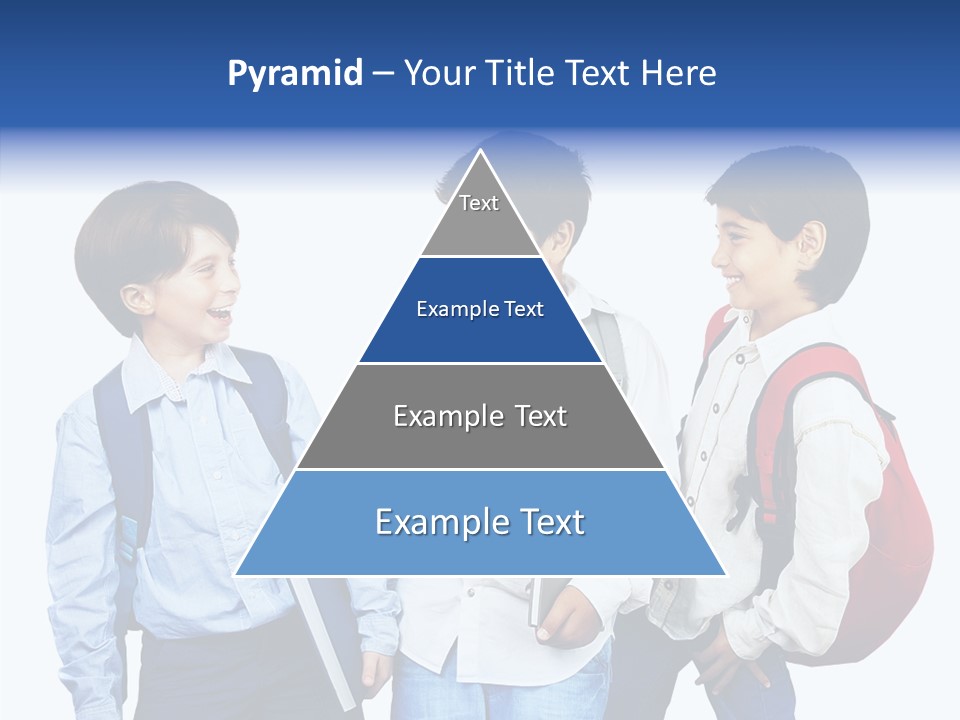 Laughing Schoolboy Isolated PowerPoint Template