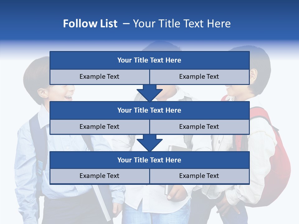 Laughing Schoolboy Isolated PowerPoint Template