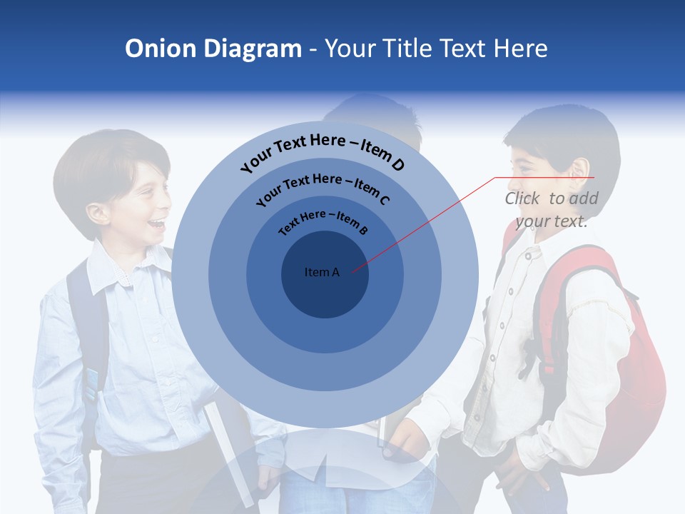 Laughing Schoolboy Isolated PowerPoint Template