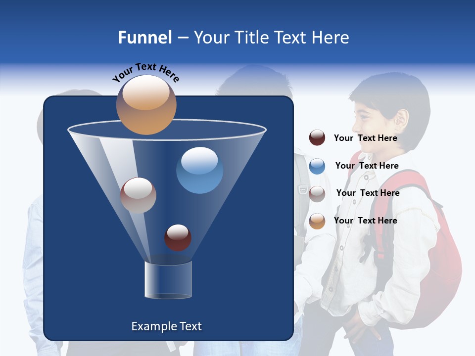 Laughing Schoolboy Isolated PowerPoint Template