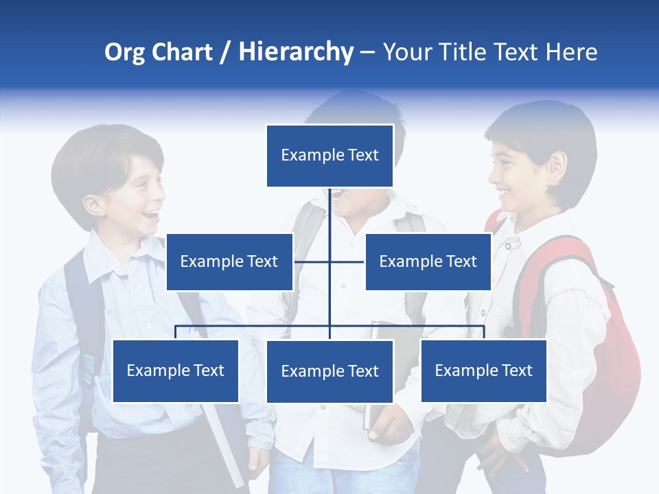 Laughing Schoolboy Isolated PowerPoint Template