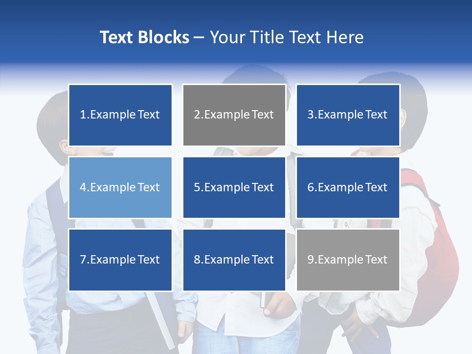 Laughing Schoolboy Isolated PowerPoint Template