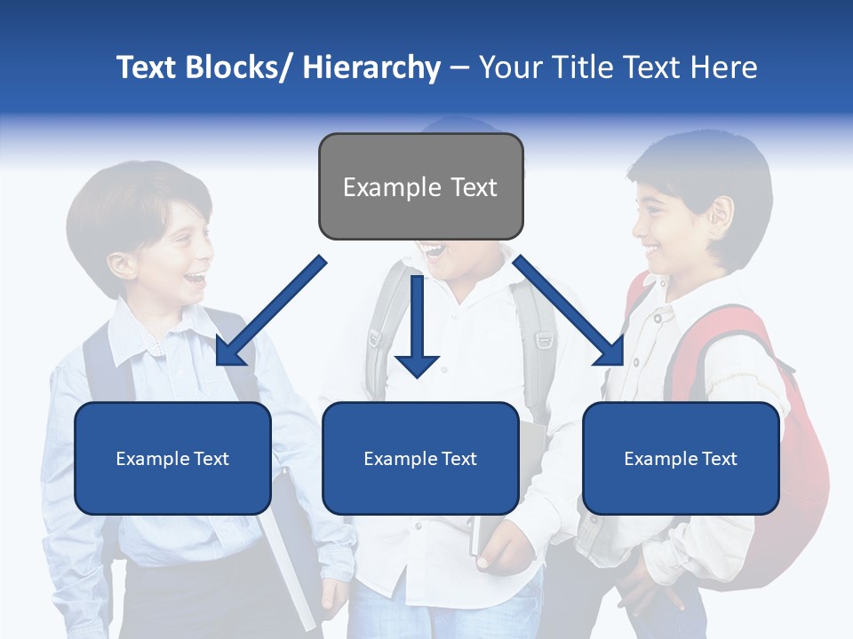 Laughing Schoolboy Isolated PowerPoint Template