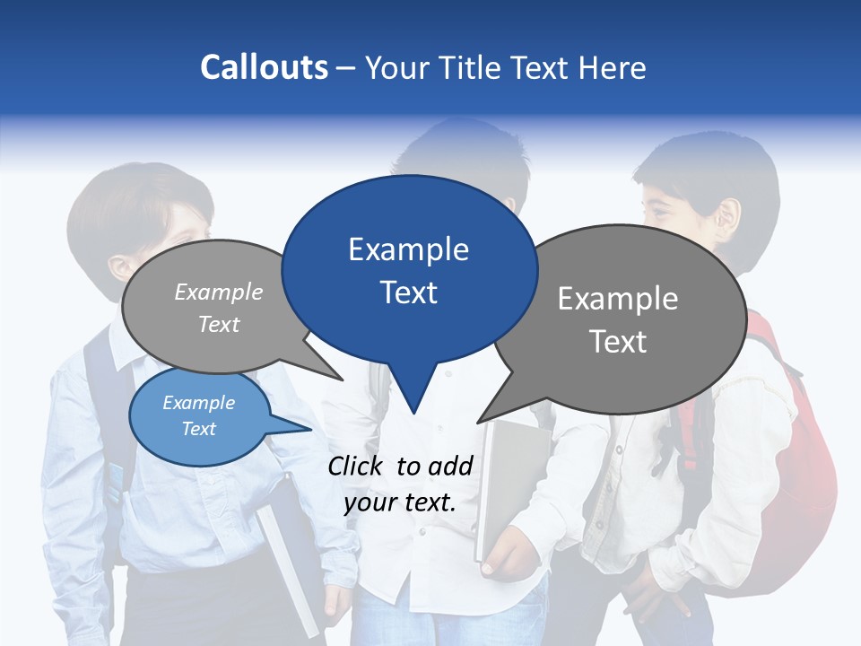 Laughing Schoolboy Isolated PowerPoint Template