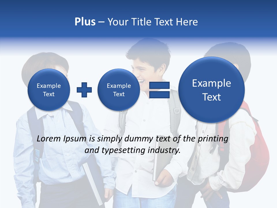 Laughing Schoolboy Isolated PowerPoint Template