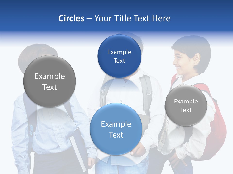 Laughing Schoolboy Isolated PowerPoint Template