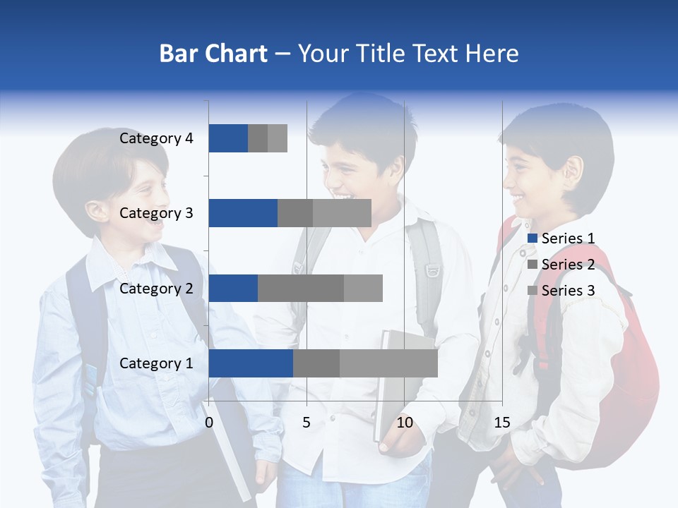 Laughing Schoolboy Isolated PowerPoint Template