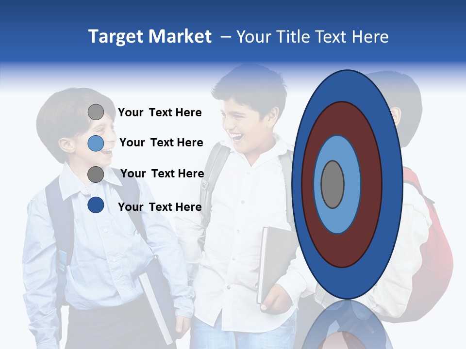 Laughing Schoolboy Isolated PowerPoint Template